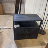 Lark 2-Drawer NIGHTSTAND Navy/Gold 28w17d26h