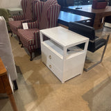 Lark 2-Drawer NIGHTSTAND White/Gold 28w17d26h