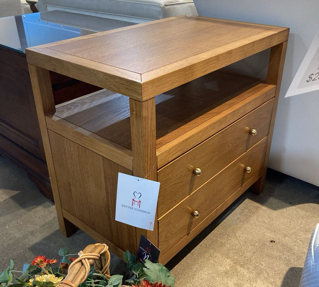 Celine 2-Drawer NIGHTSTAND Honey/Gold 28w17d27h