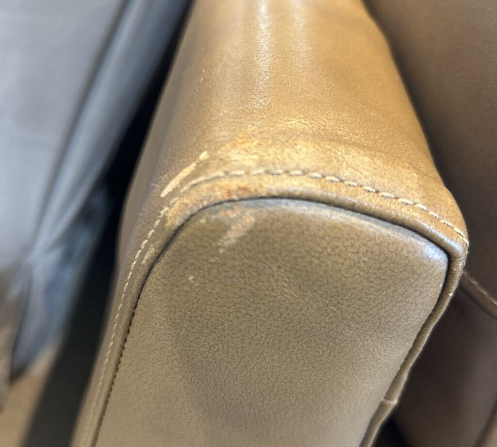 3-Seat Leather Track Arm SOFA Camel 89w37d36h