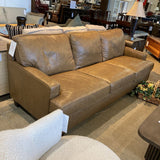 3-Seat Leather Track Arm SOFA Camel 89w37d36h