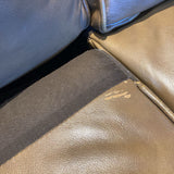 3-Seat Leather Track Arm SOFA Camel 89w37d36h