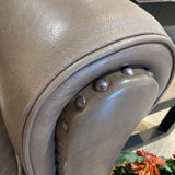 Macy's Three Seat Leather Roll-Arm w/ Nailhead Trim SOFA 82w39d32h