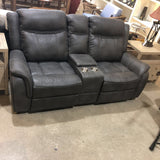 Coaster Conrad Reclining 2-Seat w/ Center Console LOVE SEAT Gray 76.5w41d40h