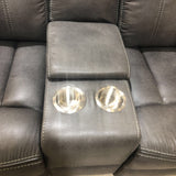 Coaster Conrad Reclining 2-Seat w/ Center Console LOVE SEAT Gray 76.5w41d40h