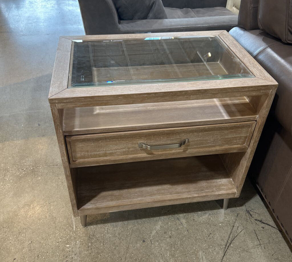 ASPENHOME Maddox Biscotti 1-Drawer NIGHTSTAND 27w18d26h