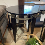 Ethan Allen Round Scrolled Silver END/SIDE TABLE 24d28h