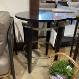 Ethan Allen Round Scrolled Silver END/SIDE TABLE 24d28h