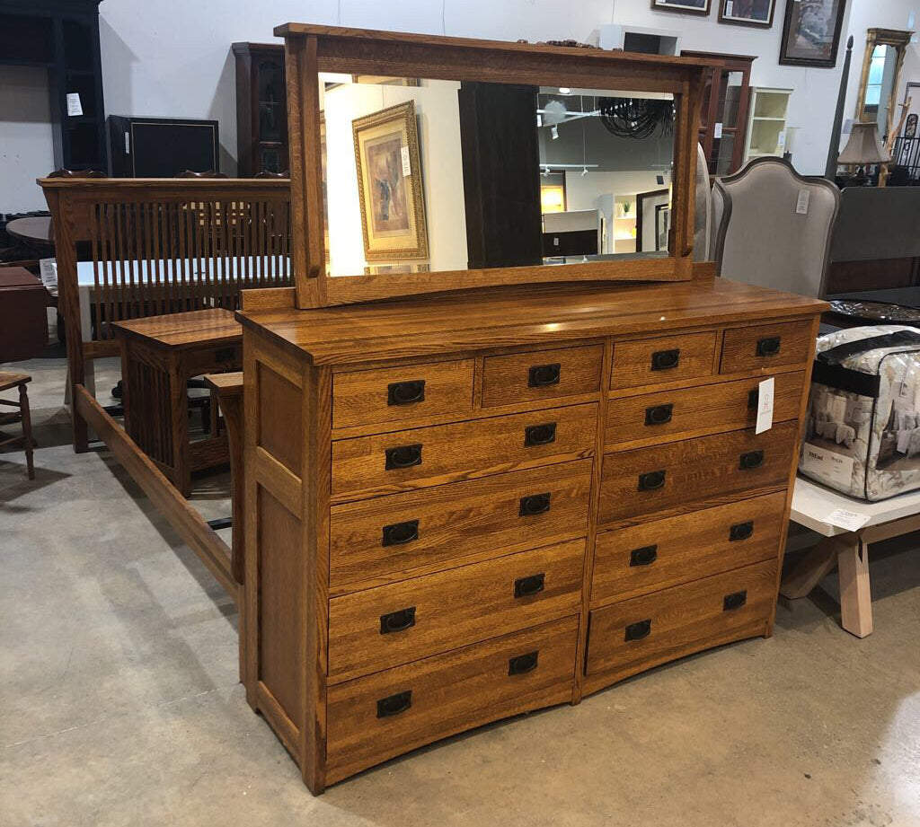 Michael's For Restoration Hardware Mission Style 12-Drawer w/ Mirror DRESSERS/CHESTS 65w18.5d73h