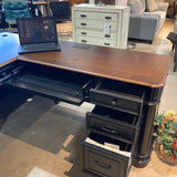 Roanoke Black L-Shape Desk DESKS 76w69.5d31h