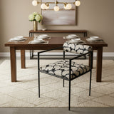 Arteriors Home Barbana Chair Ocelot Embroidery CHAIR 21.5w22.5d27h