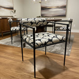 Arteriors Home Barbana Chair Ocelot Embroidery CHAIR 21.5w22.5d27h