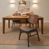 Hoft Home Anders DINING CHAIRS Black/Walnut 18.5w23d32h