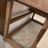 Mercana Grier Solid Wood & Cane 5-Drawer DESKS Medium Brown 60w23d30.5h