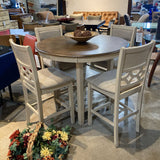 Mitchell 5-Piece Dining Set FURNITURE Bisque 42d36h