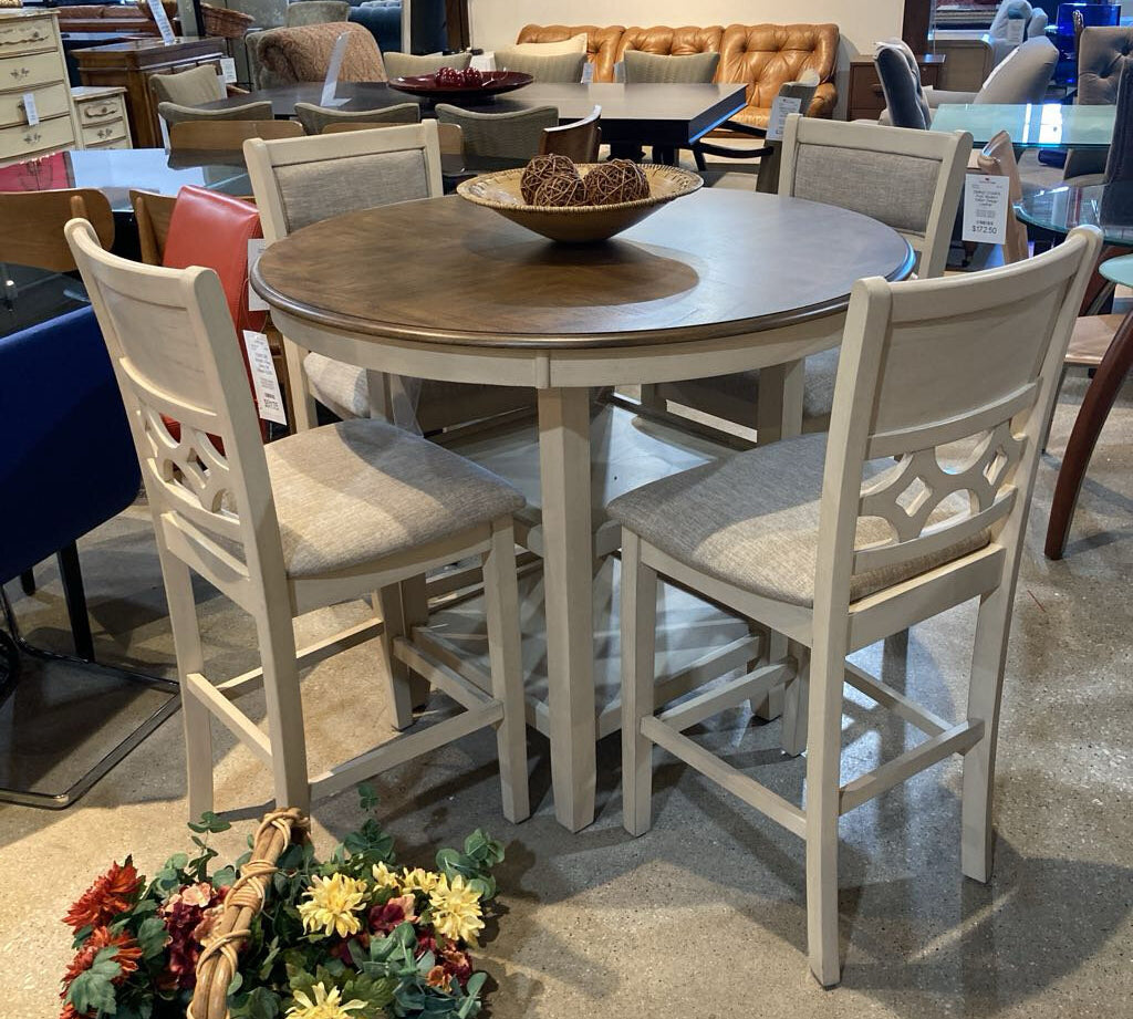 Mitchell 5-Piece Dining Set FURNITURE Bisque 42d36h