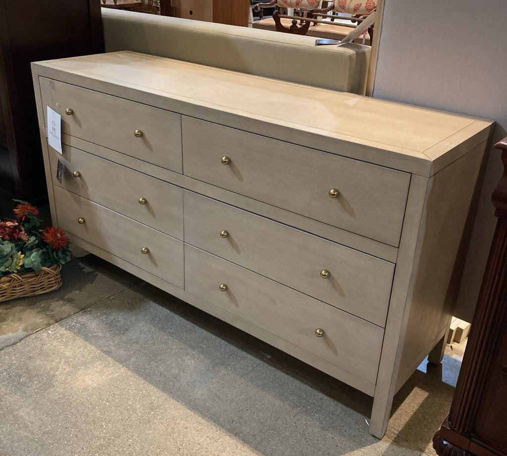 Celine 6-Drawer DRESSERS/CHESTS Light Ash/Gold 60w18d33h