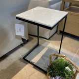 Lawler Metal & Marble Accent Table SIDE TABLE 16w16d26h
