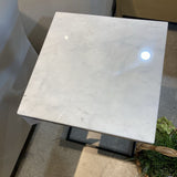 Lawler Metal & Marble Accent Table SIDE TABLE 16w16d26h
