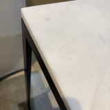 Lawler Metal & Marble Accent Table SIDE TABLE 16w16d26h