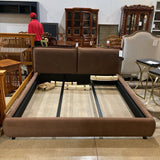 TOV Furniture Mel Faux Mohair King Bed BEDS Brown 87.5w93d38h