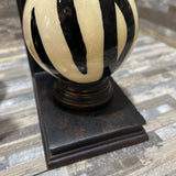 Porcelain Orb Bookend Set Of 2 ACCESSORIES Black/White 6w4d8h