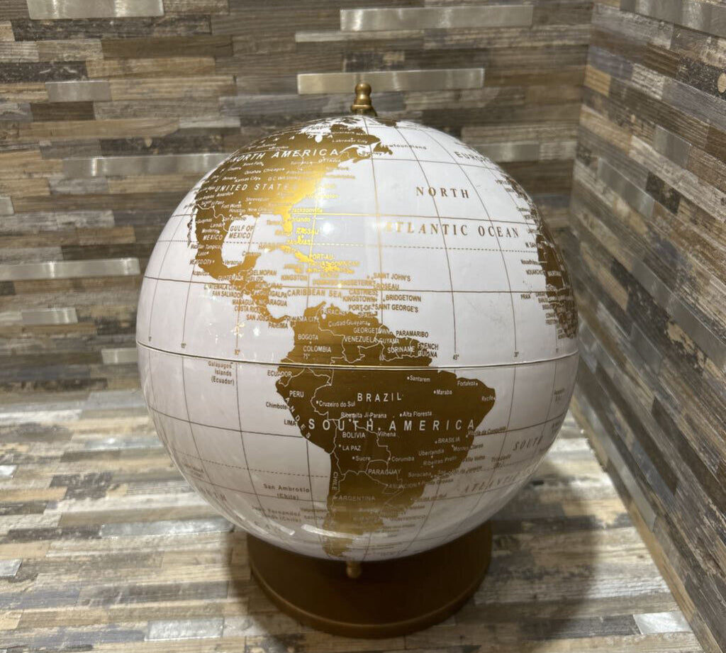 Decorative Globe ACCESSORIES Gold/White 12.5d