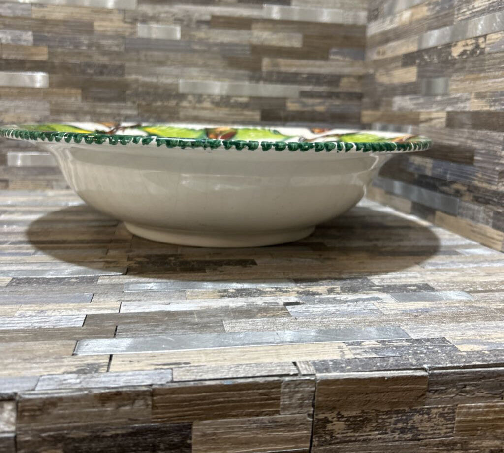 Italian Ceramic Motif Bowl ACCESSORIES 13.5d3h