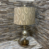 Mercury Glass Base w/ Decorative Silver Shade TABLE LAMP 16d30h