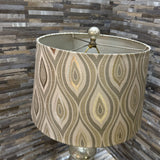 Mercury Glass Base w/ Decorative Silver Shade TABLE LAMP 16d30h