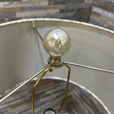 Mercury Glass Base w/ Decorative Silver Shade TABLE LAMP 16d30h