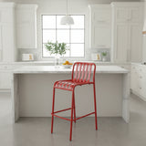 Lucy Bar Stool OUTDOOR Red 18w16d40h