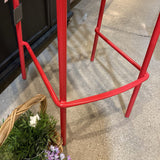Lucy Bar Stool OUTDOOR Red 18w16d40h