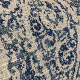 Crate & Barrel Modern High Wingback Paisley Pattern CHAIR Blue / White 26Wx25Dx44H