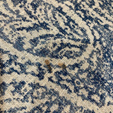 Crate & Barrel Modern High Wingback Paisley Pattern CHAIR Blue / White 26Wx25Dx44H