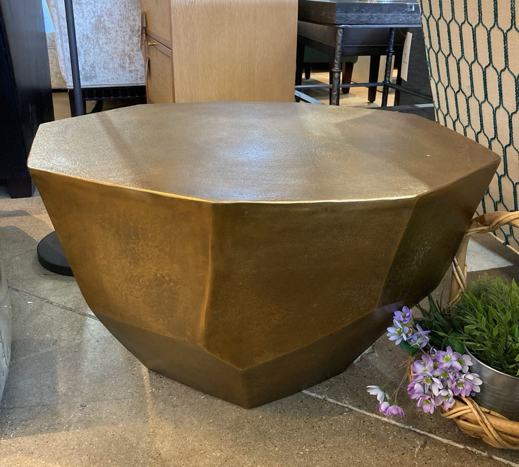 Cathena Medium Antiqued Nickel COFFEE/COCKTAIL TABLE 28w24d14h