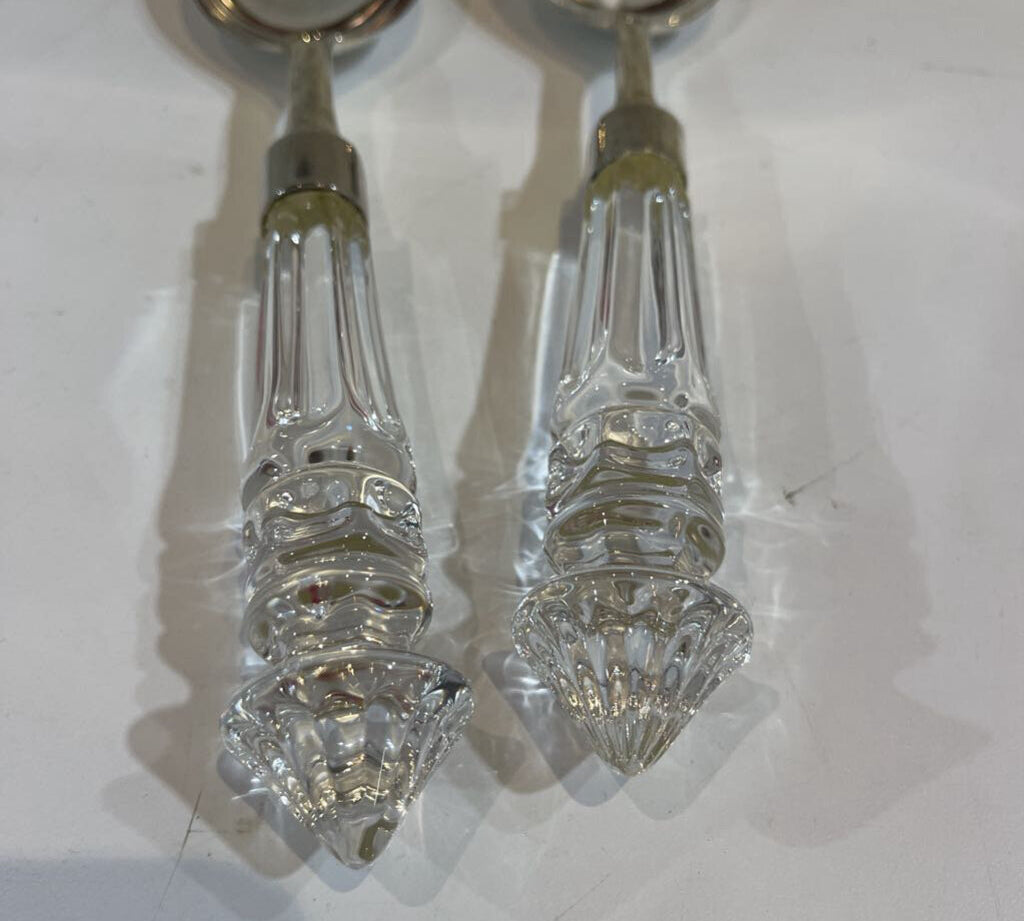 2pc Crystal Handled Serving Set ACCESSORIES 2.5Wx10.5H