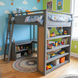Pottery Barn Teen Sleep & Study Full Loft Bed BEDS 58w79d73h