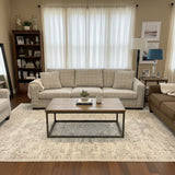 Mcreary Modern Plaid Fabric Track Arm SOFA 96w37d28h
