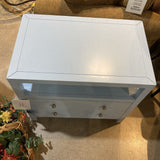Celine 2-Drawer NIGHTSTAND Light Blue/Gold 28w17d27h