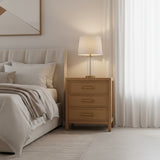 Mesa Cane 3-Drawer NIGHTSTAND 25w16d28h