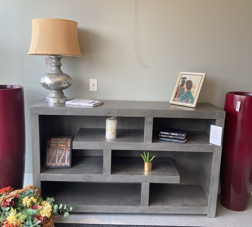 ASPENHOME Lifestyle Open Console CONSOLE TABLE Smokey Gray 60w16.5d36h