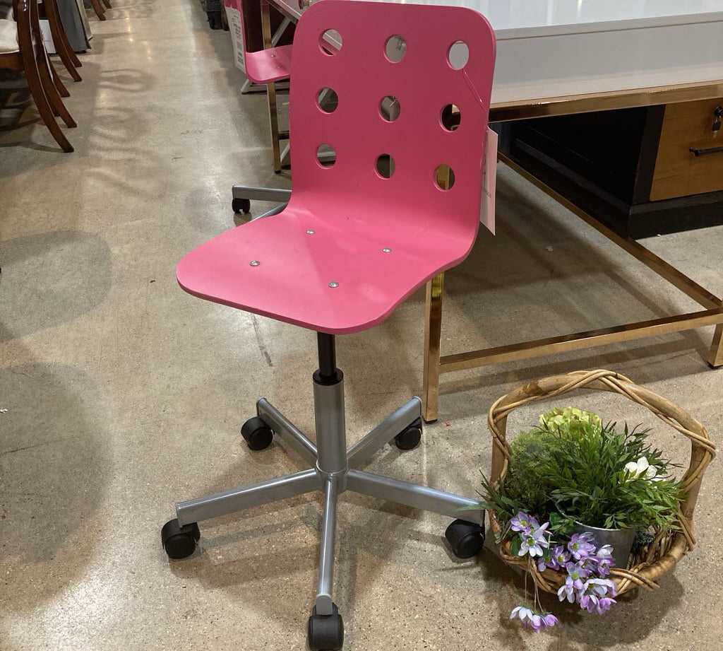Jules Junior Swivel Desk Chair OFFICE CHAIRS Pink 14w13d30h
