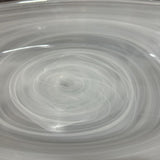 Frosted Glass Centerpiece Bowl GIFT 18w10d2.5h