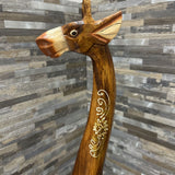 Tribal Wood Giraffe Sculpture ACCESSORIES 8w5d33h