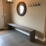 Custom Cerused Oak BENCH Gray 96w13d18h
