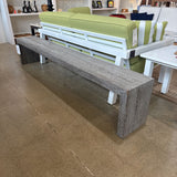 Custom Cerused Oak BENCH Gray 96w13d18h