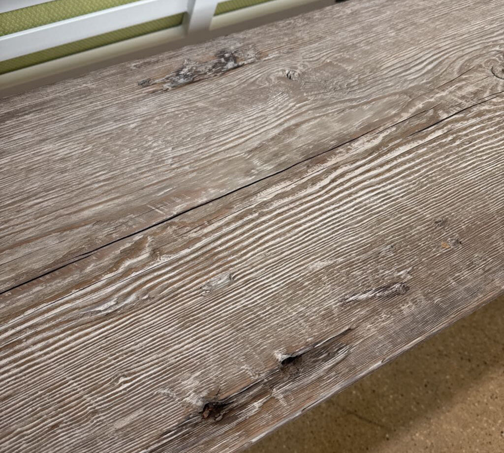Custom Cerused Oak BENCH Gray 96w13d18h