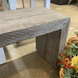 Custom Cerused Oak BENCH Gray 96w13d18h