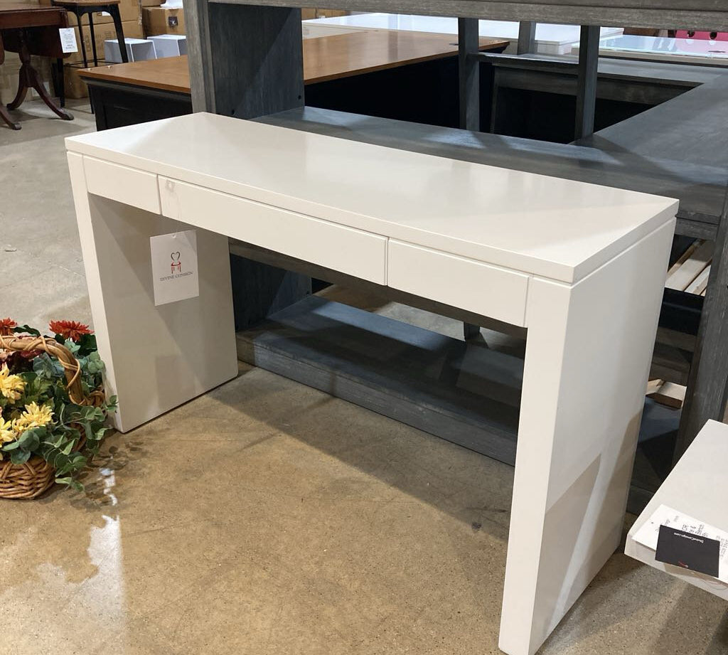 CR Laine Modern 1-Drawer CONSOLE TABLE White 49w16d30.5h